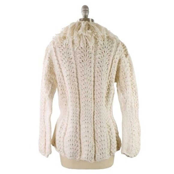 NWT The Sweater Venture Off-White Oliva in Desigual Wool Fringe Neckline Sweater - Picture 4 of 5
